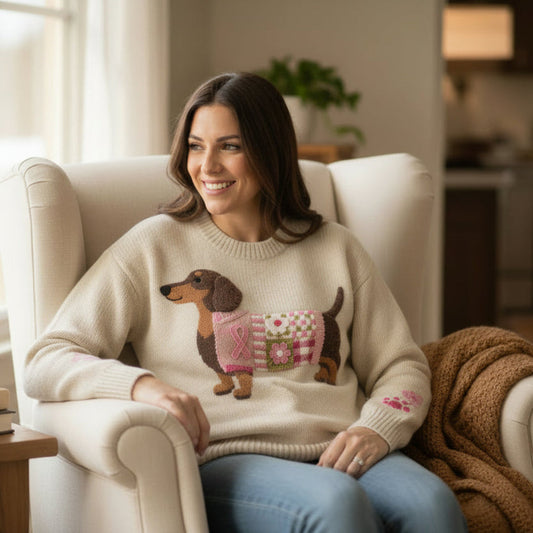 Pull Brodé Chien | Douceur & charme hivernal